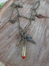 .22 Charm Brass Necklace